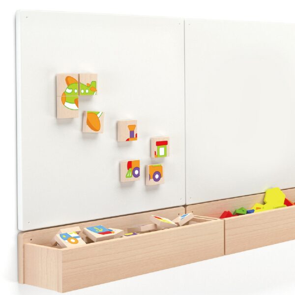 Viga Układanka drewniana puzzle magnetyczne - pojazdy Certyfikat FSC - 004
