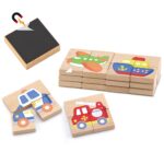 Viga Układanka drewniana puzzle magnetyczne - pojazdy Certyfikat FSC - 005