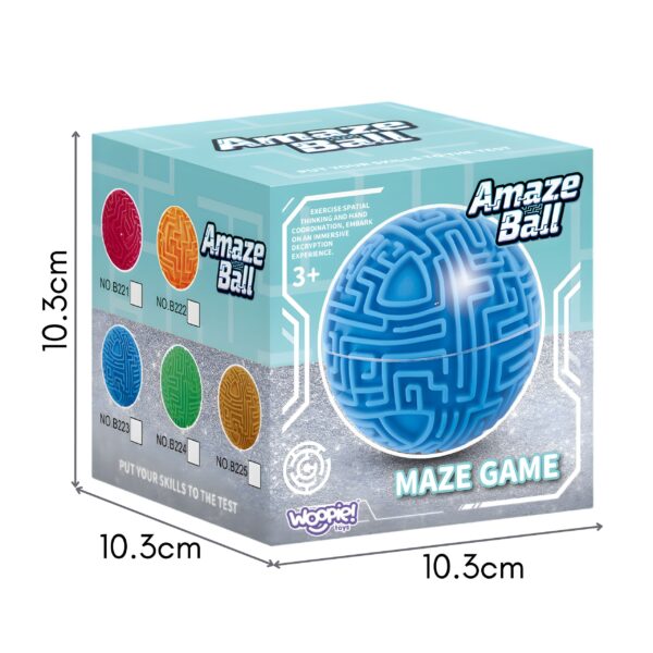 WOOPIE Niebieska Kula Labirynt 3D Gra Zręcznościowa Amaze Ball - 007