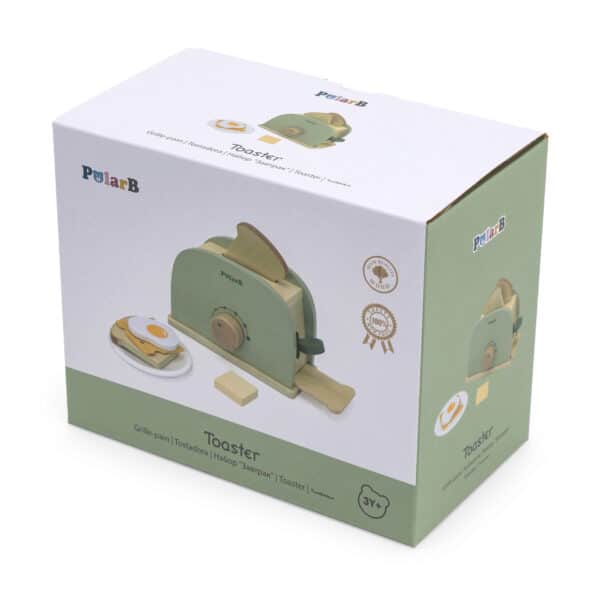 VIGA PolarB Drewniany Zestaw Toster Zielony + Akcesoria - 015
