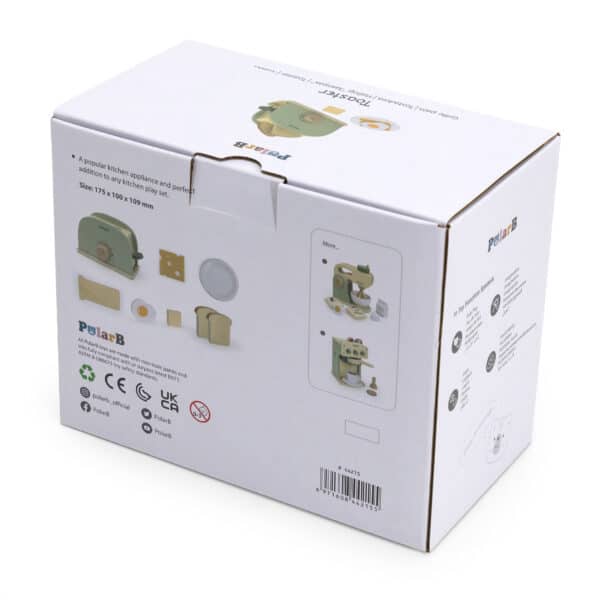 VIGA PolarB Drewniany Zestaw Toster Zielony + Akcesoria - 016