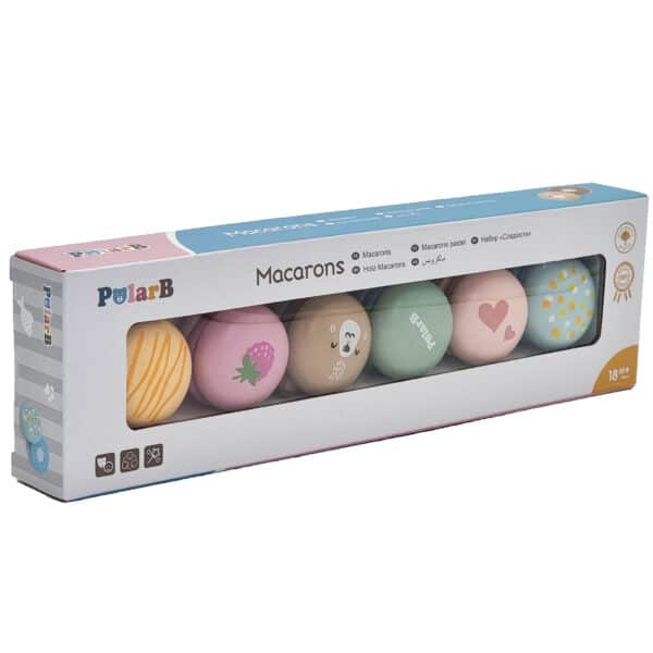 VIGA PolarB Drewniane Ciastka Ciasteczka Cukiernia Zestaw Makaroników - 019