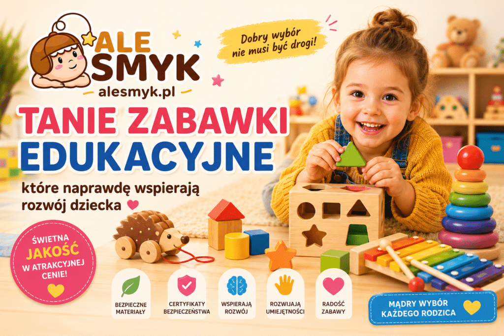 Tanie zabawki edukacyjne dla dzieci wspierające rozwój, bezpieczeństwo i kreatywną zabawę – AleSmyk.pl
