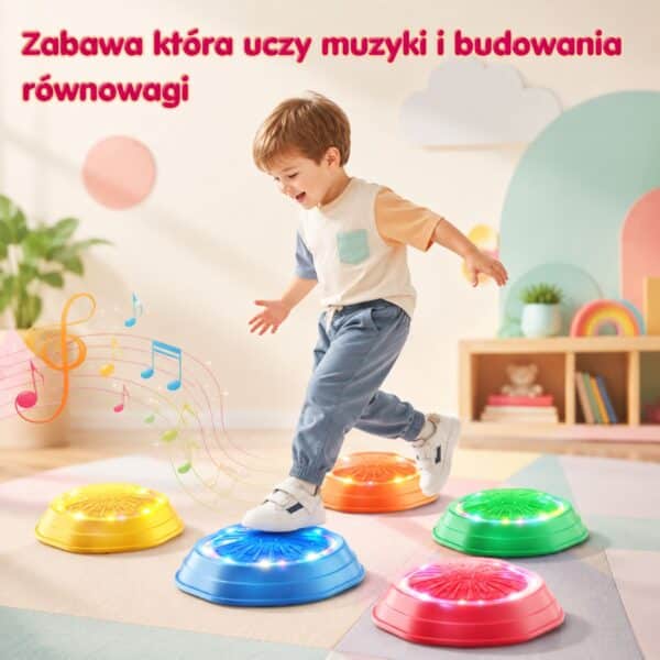 WOOPIE Kamienie Równoważne Interaktywne z Dźwiękiem i Światłem 5 el. - 002