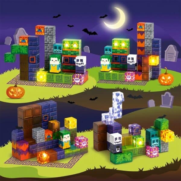 WOOPIE Klocki Magnetyczne Świecące Halloween 63 el. - 004