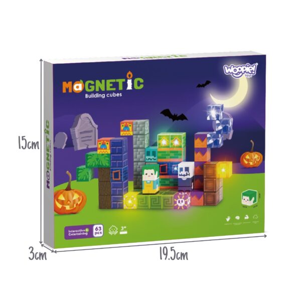 WOOPIE Klocki Magnetyczne Świecące Halloween 63 el. - 007