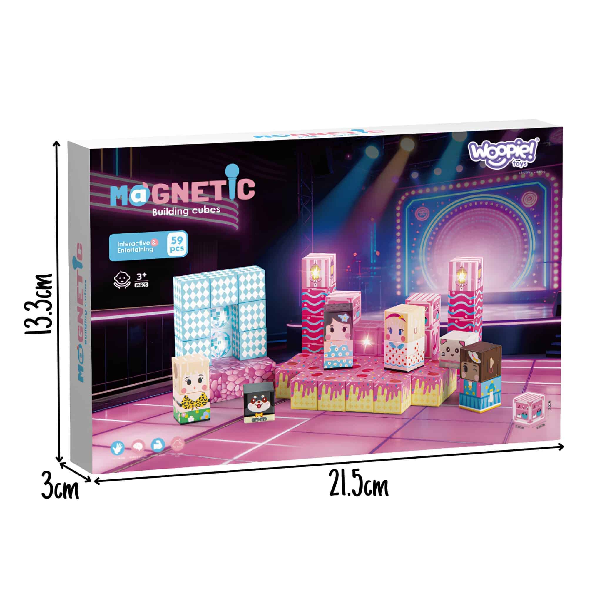 WOOPIE Magnetyczne Klocki Konstrukcyjne Scena 59 el. - 009
