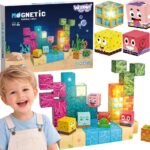 Woopie Klocki Magnetyczne Kostki 54 el Montessori Ocean Układanka Gra 3D - 001
