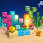 Woopie Klocki Magnetyczne Kostki 54 el Montessori Ocean Układanka Gra 3D - 003