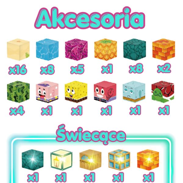 Woopie Klocki Magnetyczne Kostki 54 el Montessori Ocean Układanka Gra 3D - 004