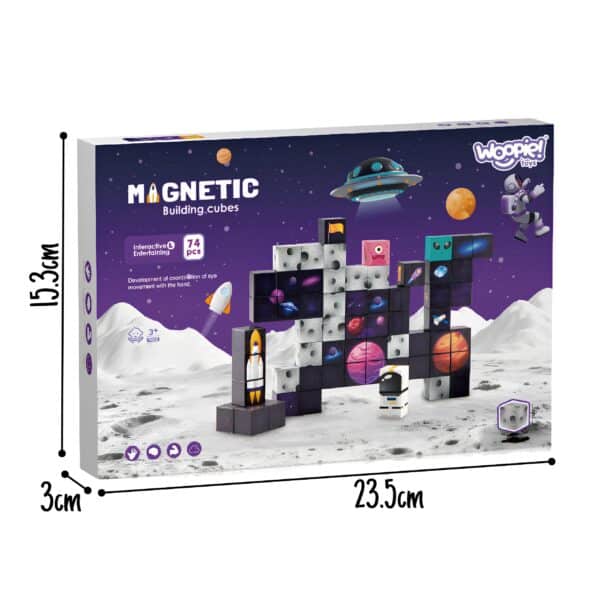 WOOPIE Magnetyczne Kostki Konstrukcyjne Kosmos 74 el. - 007
