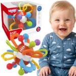 WOOPIE BABY Grzechotka Gryzak Sensoryczny Piłka dla Niemowląt Edukacyjna 0+ Miękka - 001