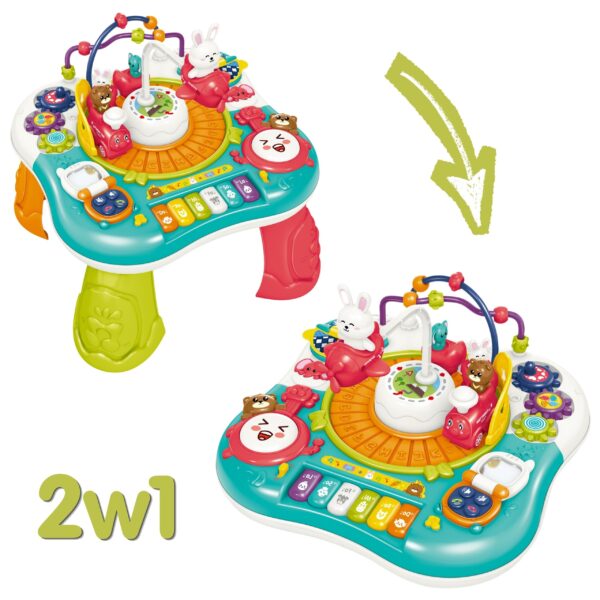 WOOPIE BABY Stolik Edukacyjny Interaktywny 2w1 Pianinko Dźwięki - 005