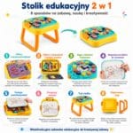 WOOPIE Interaktywny Stolik Edukacyjny Warsztat i Tablica 3w1 - 005