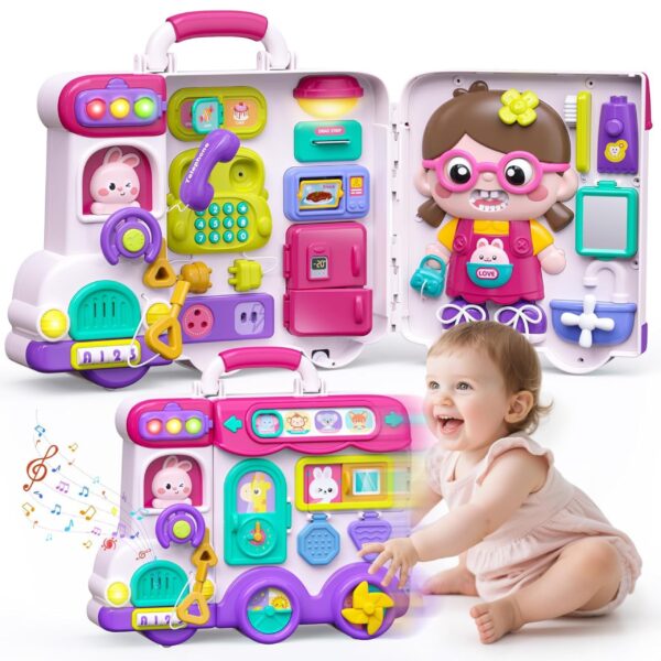 WOOPIE Interaktywna Tablica Manipulacyjna Busy Car Walizka 3w1 Dźwięk Światło - 003