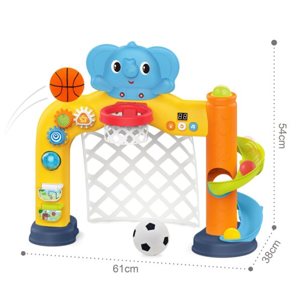 WOOPIE BABY Interaktywne Centrum Sportowe 2w1: Bramka i Kosz ze Słonikiem - 004