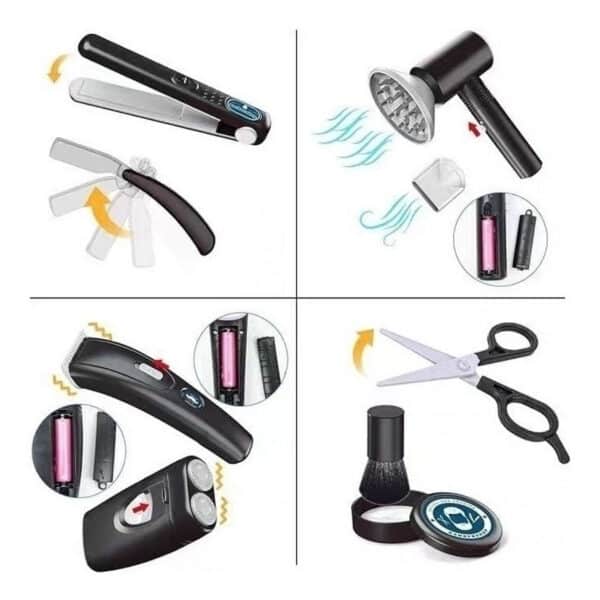WOOPIE Barber Zestaw Fryzjerski dla Dzieci Salon Stylizacji 24el. - 003