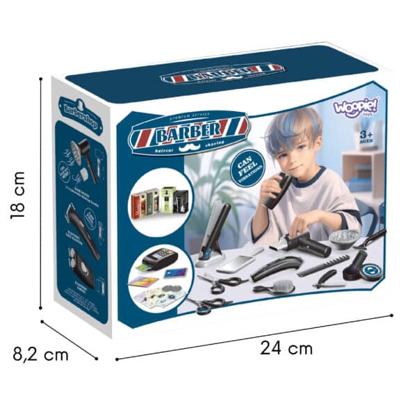 WOOPIE Barber Zestaw Fryzjerski dla Dzieci Salon Stylizacji 24el. - 005