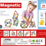 WOOPIE Klocki Magnetyczne Konstrukcyjne Układanka Kreatywna 70 el. - 010