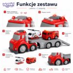 WOOPIE Czerwona Laweta Straży Pożarnej City Truck Efekty Dźwiękowe i Świetlne - 004