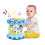 WOOPIE BABY Bębenek Pozytywka Projektor 3w1 Zabawka Muzyczna dla Niemowląt + Walec Roller do Nauki Raczkowania - 004