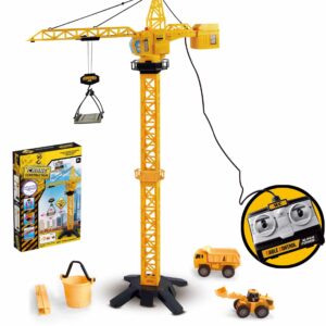 WOOPIE Dźwig Żuraw Zdalnie Sterowany 103 cm R/C Ciężarówka Koparka  + 4 Akc. - 001