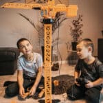 WOOPIE Dźwig Żuraw Zdalnie Sterowany 103 cm R/C Ciężarówka Koparka  + 4 Akc. - 002