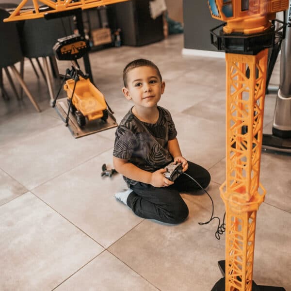 WOOPIE Dźwig Żuraw Zdalnie Sterowany 103 cm R/C Ciężarówka Koparka  + 4 Akc. - 003