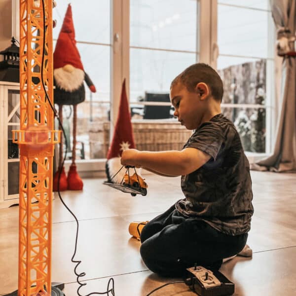 WOOPIE Dźwig Żuraw Zdalnie Sterowany 103 cm R/C Ciężarówka Koparka  + 4 Akc. - 005