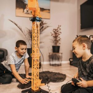 WOOPIE Dźwig Żuraw Zdalnie Sterowany 103 cm R/C Ciężarówka Koparka  + 4 Akc. - 006