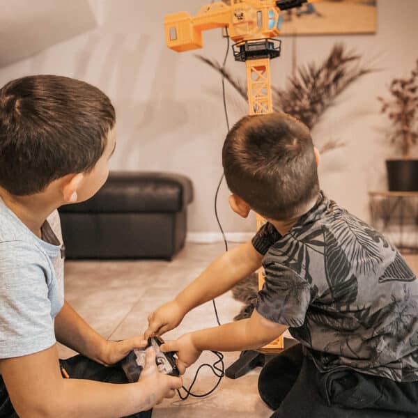 WOOPIE Dźwig Żuraw Zdalnie Sterowany 103 cm R/C Ciężarówka Koparka  + 4 Akc. - 012
