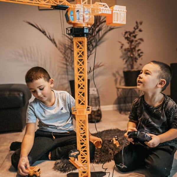 WOOPIE Dźwig Żuraw Zdalnie Sterowany 103 cm R/C Ciężarówka Koparka  + 4 Akc. - 013