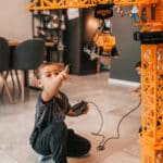 WOOPIE Dźwig Żuraw Zdalnie Sterowany 103 cm R/C Ciężarówka Koparka  + 4 Akc. - 014