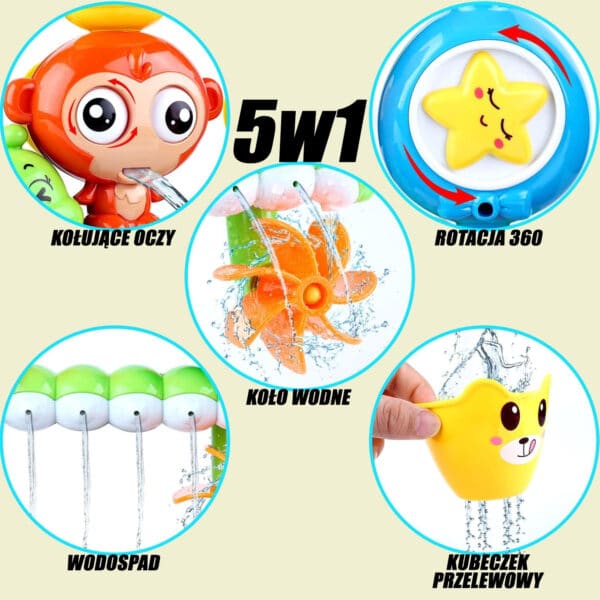 WOOPIE BABY Zabawka Wodna do Kąpieli Małpka + Kubeczek - 013