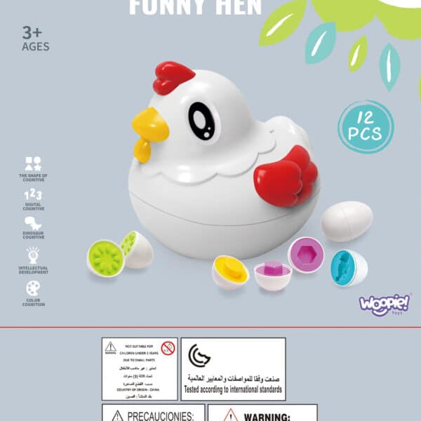 WOOPIE Edukacyjna Kurka Montessori Sorter Nauka Kształtów - 016