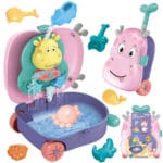 WOOPIE Zestaw do Piasku 3w1 Walizka  Jelonek + Zabawka Wodna - 001