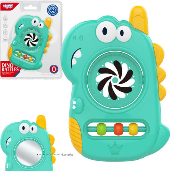 WOOPIE BABY Zabawka Sensoryczna Gryzak Lusterko Dino - 006