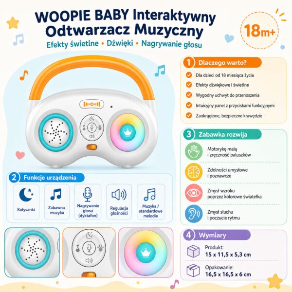WOOPIE BABY Interaktywny Odtwarzacz Muzyczny - 003