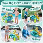 WOOPIE Stolik Wodny 4w1 Gra Łowienie Rybek Zlewozmywak Zjeżdżalnia Wodna Kwiatek