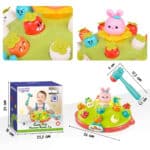 WOOPIE BABY Interaktywna Gra Zręcznościowa Wbij Marchewke Edukacyjna Uderz Młotkiem w Kreta - 007