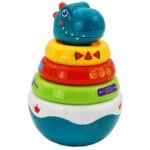 WOOPIE BABY Zabawka Sensoryczna Dino Układanka Piramidka dla Niemowląt - 005