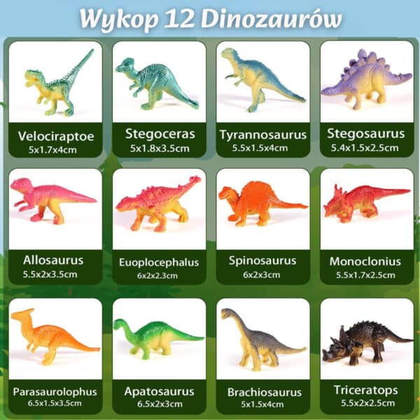 WOOPIE Wykopalisko Jajko Dinozaura Zestaw Archeologa do Rozkopania 12 Dinozaurów - 003