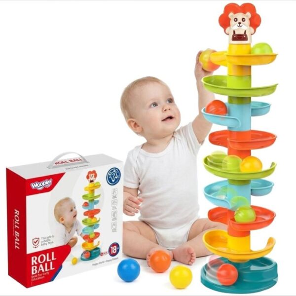 WOOPIE BABY Kulodrom Tor Kulkowy Zestaw Spirala + 6 Kulek - 001