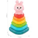WOOPIE BABY Piramidka Sensoryczna Wieża Sorter Króliczek 6m+ - 003