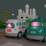 WOOPIE BABY Interaktywna Karetka Ambulans Samochodzik Dźwięk Światła - 003