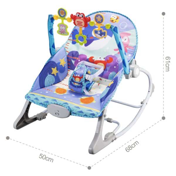 WOOPIE BABY Bujaczek Leżaczek 2w1 Krab Interaktywny Wibracje Melodie - 004