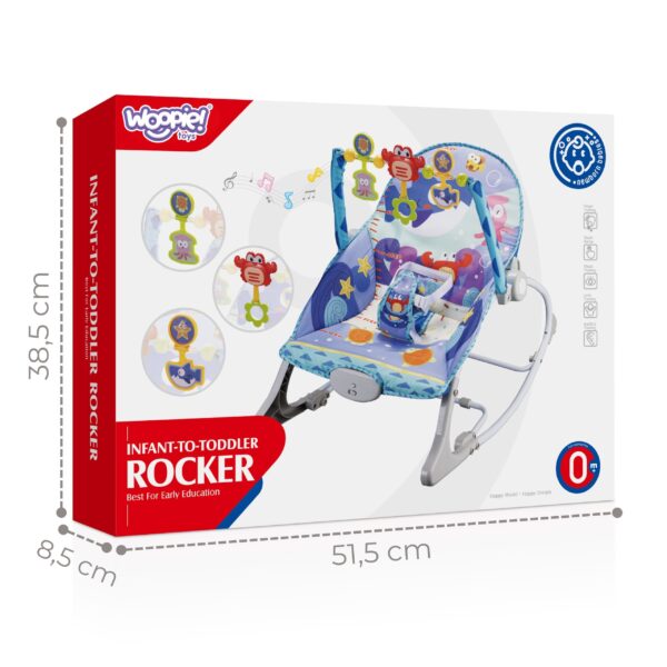 WOOPIE BABY Bujaczek Leżaczek 2w1 Krab Interaktywny Wibracje Melodie - 005