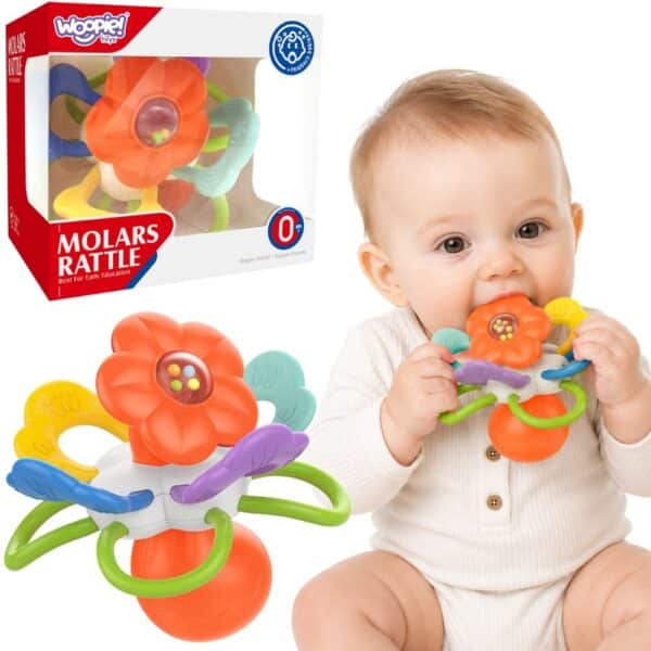 WOOPIE BABY Grzechotka Gryzak Sensoryczny Kwiatek 0m+ - 001
