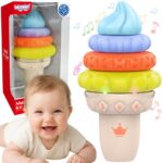 WOOPIE BABY Muzyczny Lód Edukacyjny Sensoryczna Układanka 5 el. Dźwięk Światła - 001