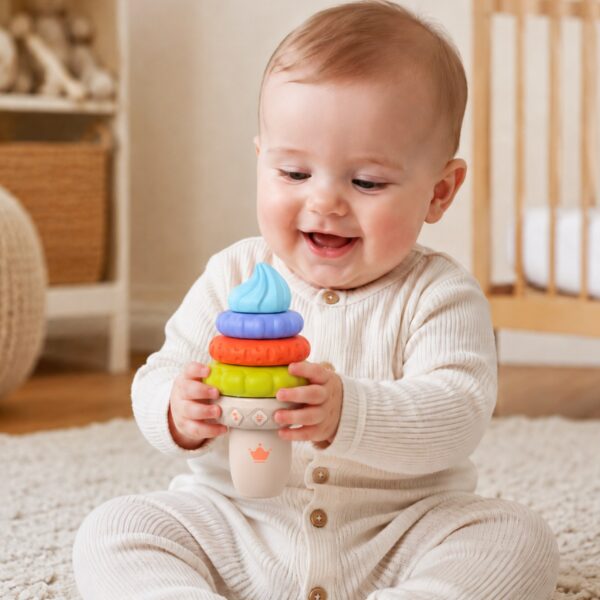 WOOPIE BABY Muzyczny Lód Edukacyjny Sensoryczna Układanka 5 el. Dźwięk Światła - 004